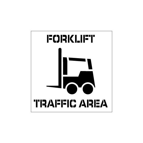 National Marker Co Plant Marking Stencil 20x20 - Forklift Traffic Area PMS220 - main